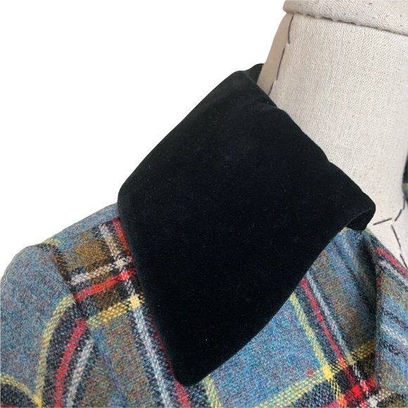 Vintage 90s VIVIENNE WESTWOOD F/W 1994 Wool Tartan Plaid Jacket Velvet Trim Orb - Picture 9 of 12